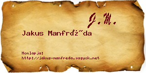 Jakus Manfréda névjegykártya